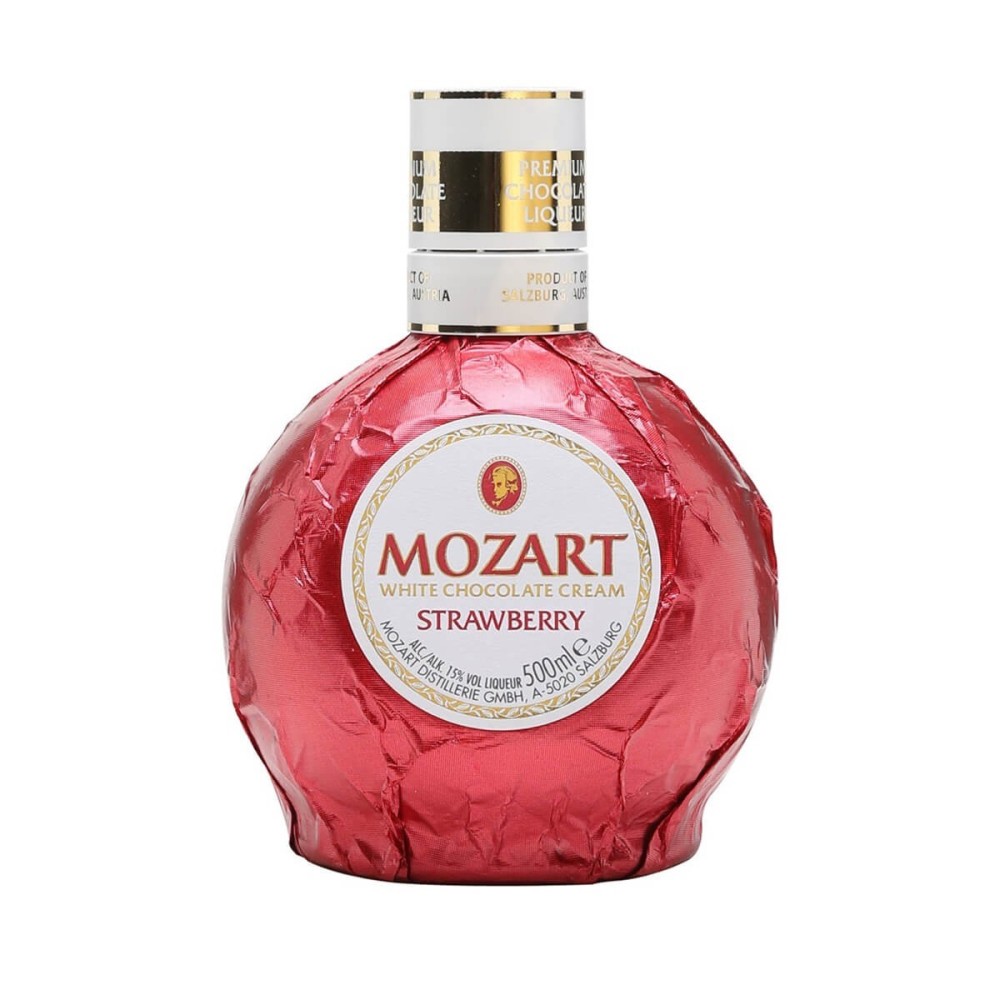 MOZART WHITE CHOCOLATE CREAM STRAWBERRY LIKIER 0,5L 15%