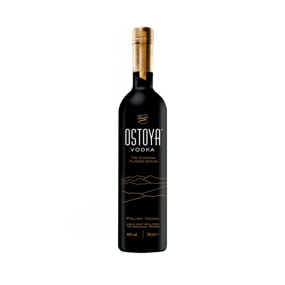 OSTOYA THE CHARCOAL FILTERED BLACK VODKA 0,7L 40%