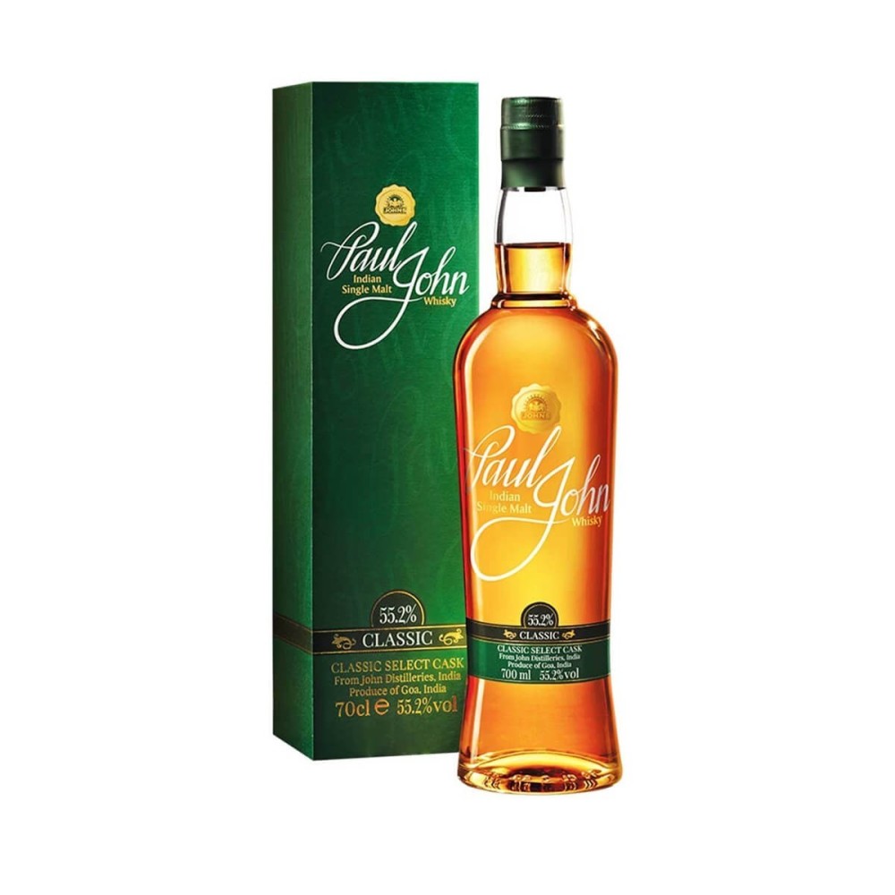 PAUL JOHN CLASSIC SELECT CASK INDIAN SINGLE MALT WHISKY 0,7L 55,2%