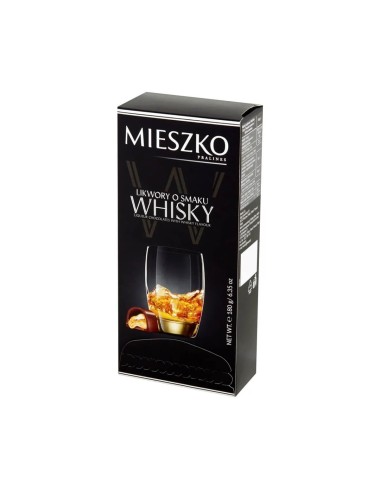 MIESZKO PRALINES CZEKOLADKI Z NADZIENIEM WHISKY 180G