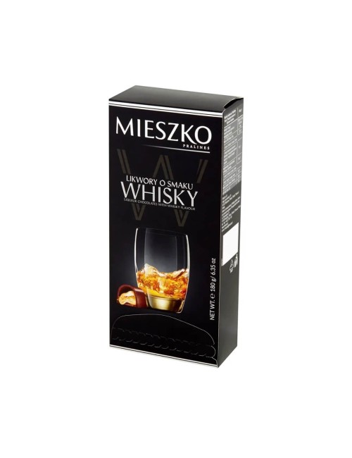 MIESZKO PRALINES CZEKOLADKI Z NADZIENIEM WHISKY 180G