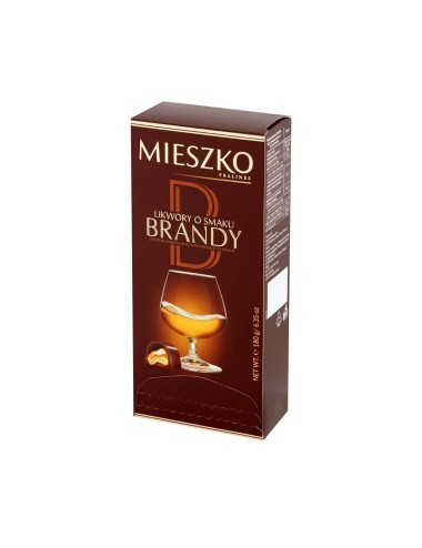 MIESZKO PRALINES CZEKOLADKI Z NADZIENIEM BRANDY 180G