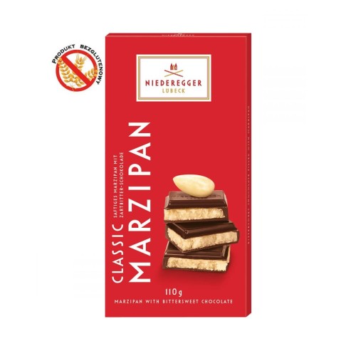 NIEDEREGGER CZEKOLADA MARCEPANOWA PÓŁGORZKA 110G