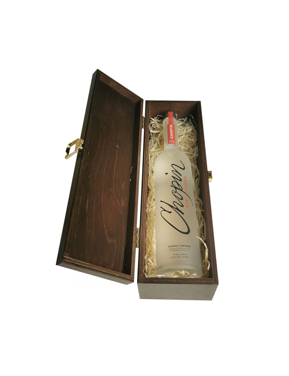 CHOPIN RYE VODKA 0,5L 40% W SKRZYNCE DREWNIANEJ
