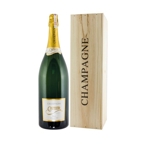 SZAMPAN CATTIER BRUT 6L 12,5% + SKRZYNKA DREWNIANA