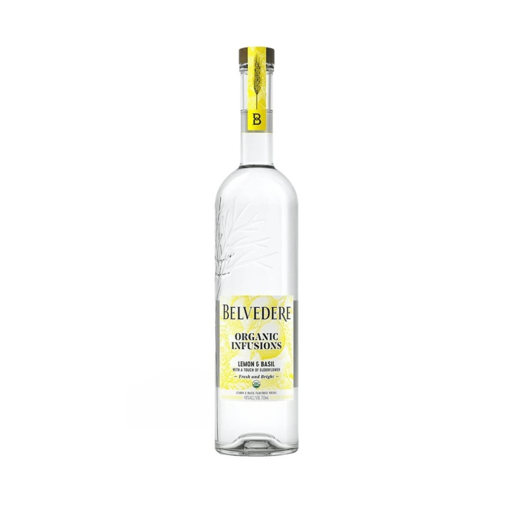 BELVEDERE ORGANIC INFUSIONS LEMON & BASIL VODKA 0,7L 40%
