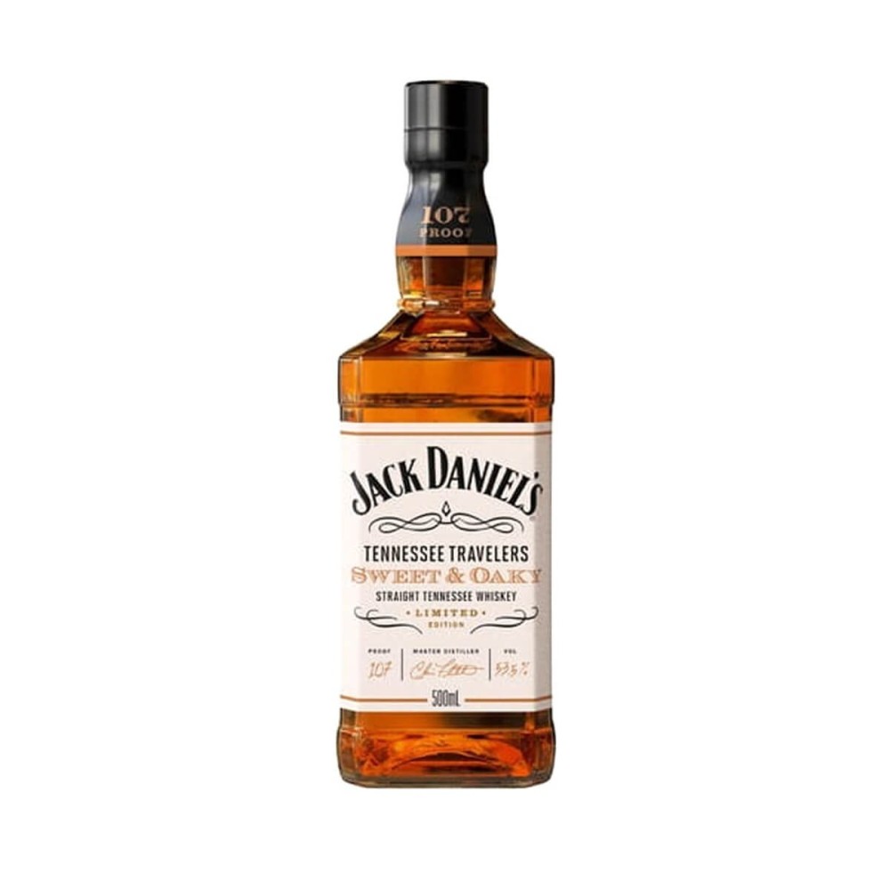 JACK DANIEL'S TENNESSEE TRAVELERS SWEET & OAKY WHISKEY 0,5L 53,5%