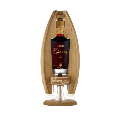 DĘBOWA POLSKA FUTURA GOLD CHERRY LIKIER 0,7L 30% + 3 KIELISZKI