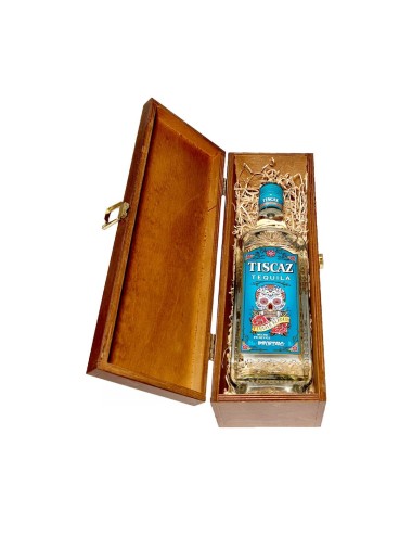 TISCAZ SILVER TEQUILA 0,7L 35% W SKRZYNCE DREWNIANEJ