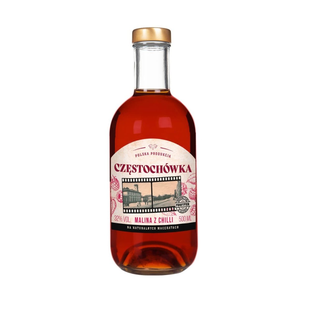 CZĘSTOCHÓWKA MALINA Z CHILLI LIKIER 0,5L 32%