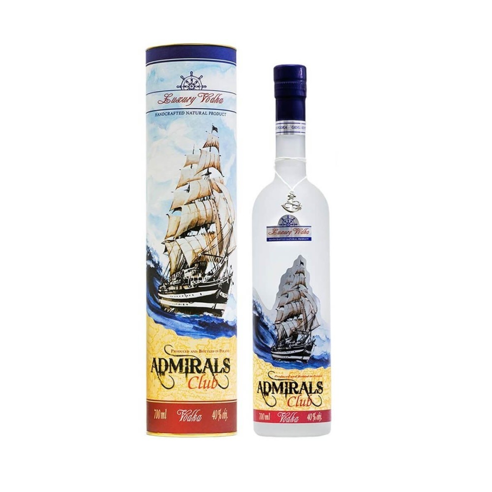 ADMIRALS CLUB VODKA 0,7L 40% + TUBA