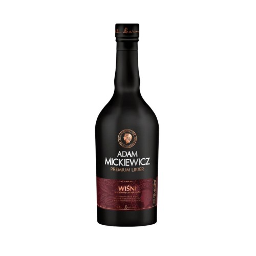 ADAM MICKIEWICZ PREMIUM LIKIER WIŚNIA W CIEMNEJ CZEKOLADZIE 0,5L 15%