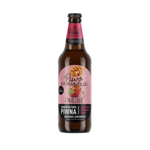 MANUFAKTURA PIWNA - PIWO NA MIODZIE Z MALINĄ 0,5L 4,7%