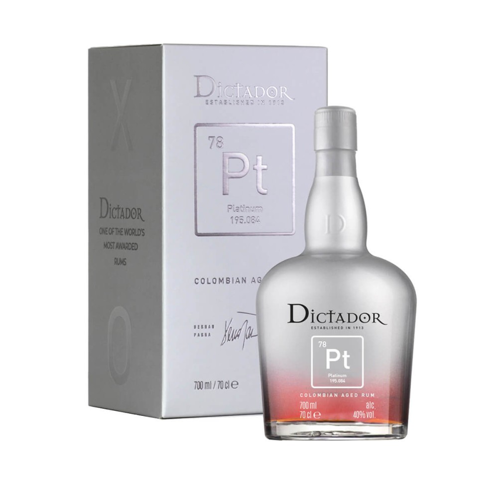 DICTADOR PLATINUM RUM 0,7L 40% + KARTON