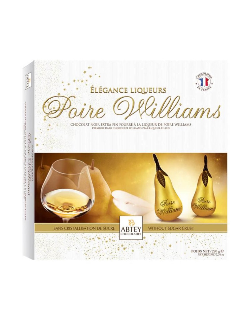 POIRE WILLIAMS ELEGANCE LIQUEURS CZEKOLADKI Z ALKOHOLEM 220G