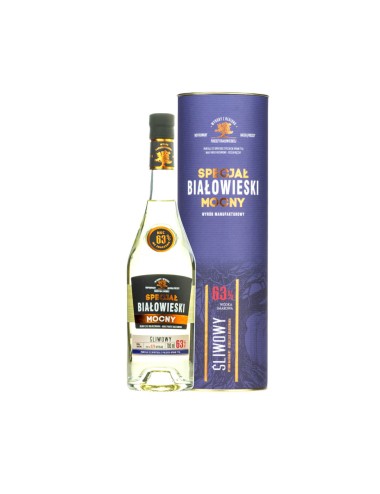 SPECJAŁ BIAŁOWIESKI MOCNY ŚLIWOWY 0,7L 63% + TUBA