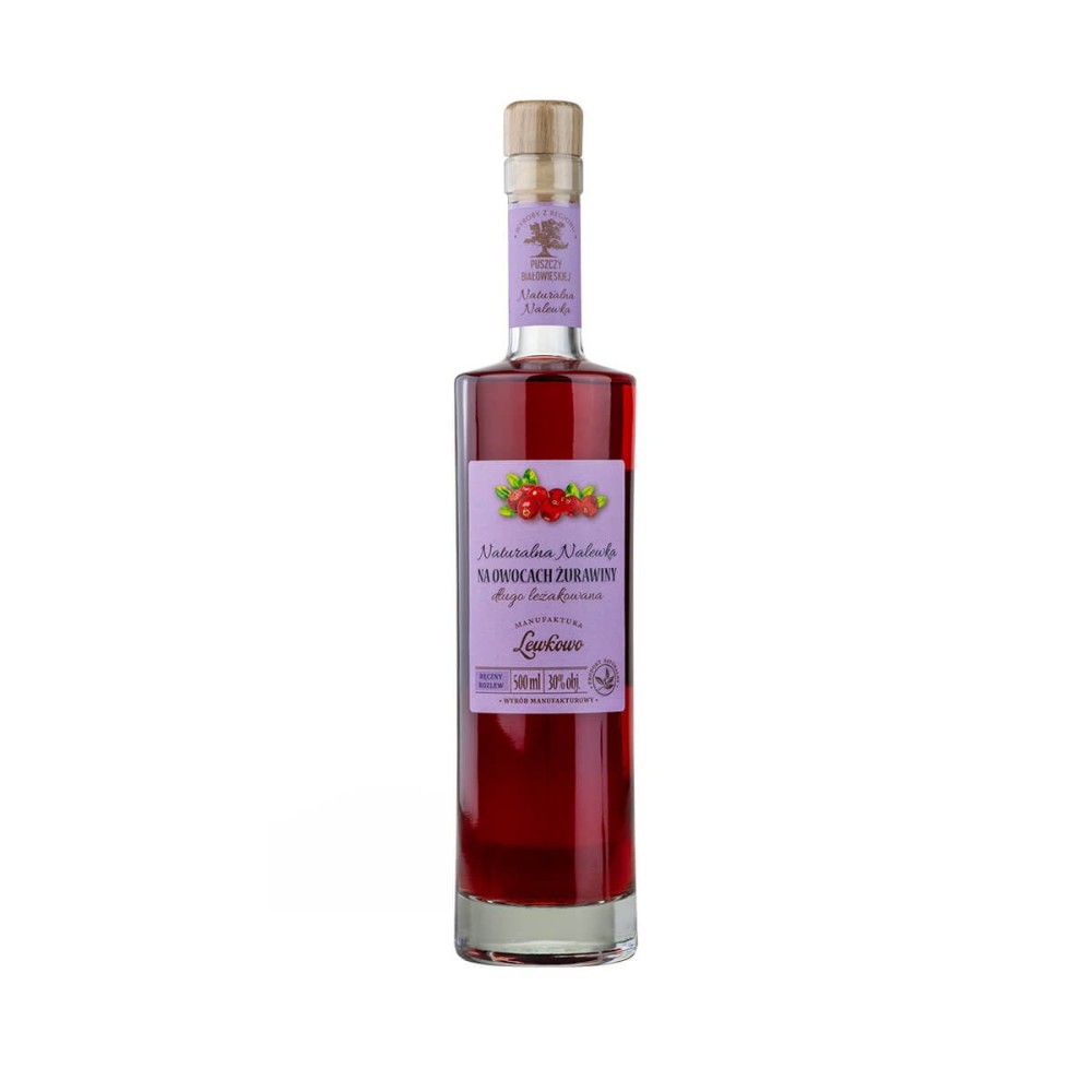 NALEWKA NATURALNA NA OWOCACH ŻURAWINY 0,5L 30%